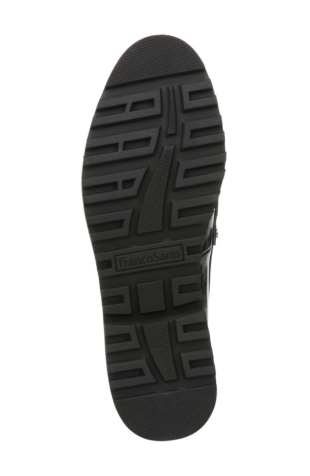 Franco Sarto Cassandra Patent Lug Sole Penny Loafer, Alternate, color, Navy