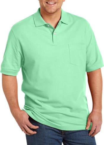 Harbor Bay by DXL Big & Tall Pocket Piqué Polo Shirt | Nordstrom