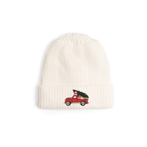 Christmas Truck Patch Beanie