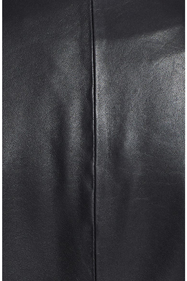 'Valerian' Leather & Knit Jacket, Alternate, color, BLACK
