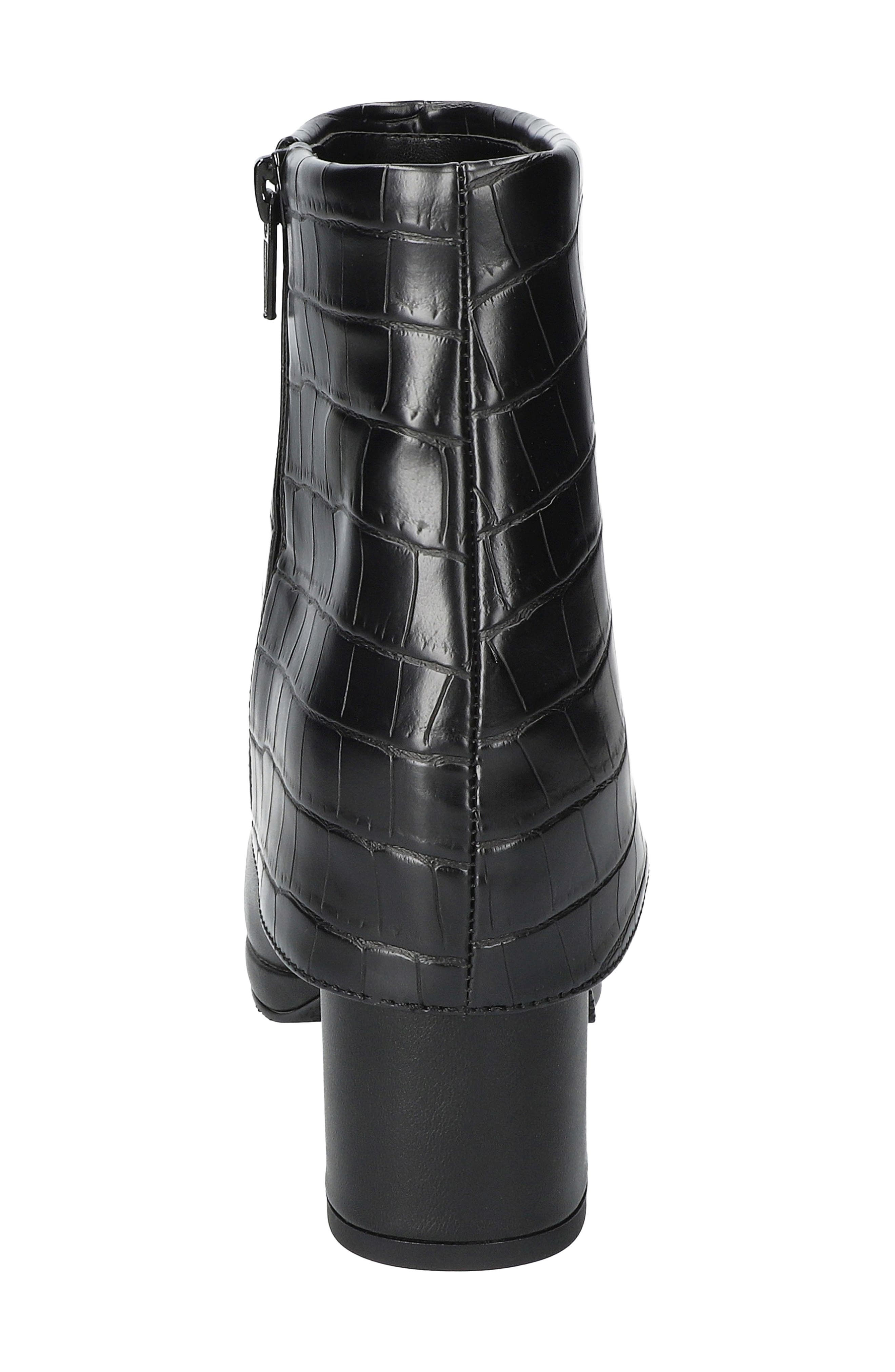 EASY STREET Sutton Foldover Cuff Platform Bootie, Alternate, color, Black-Croco