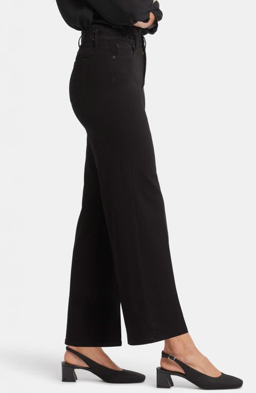 Nydj Julia Relaxed Crop Flare Jeans In Black Rinse