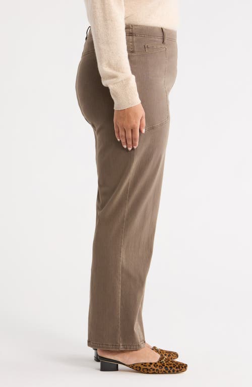 Lyssé Lysse Penelope Pull-on Knit Barrel Jeans In Brown