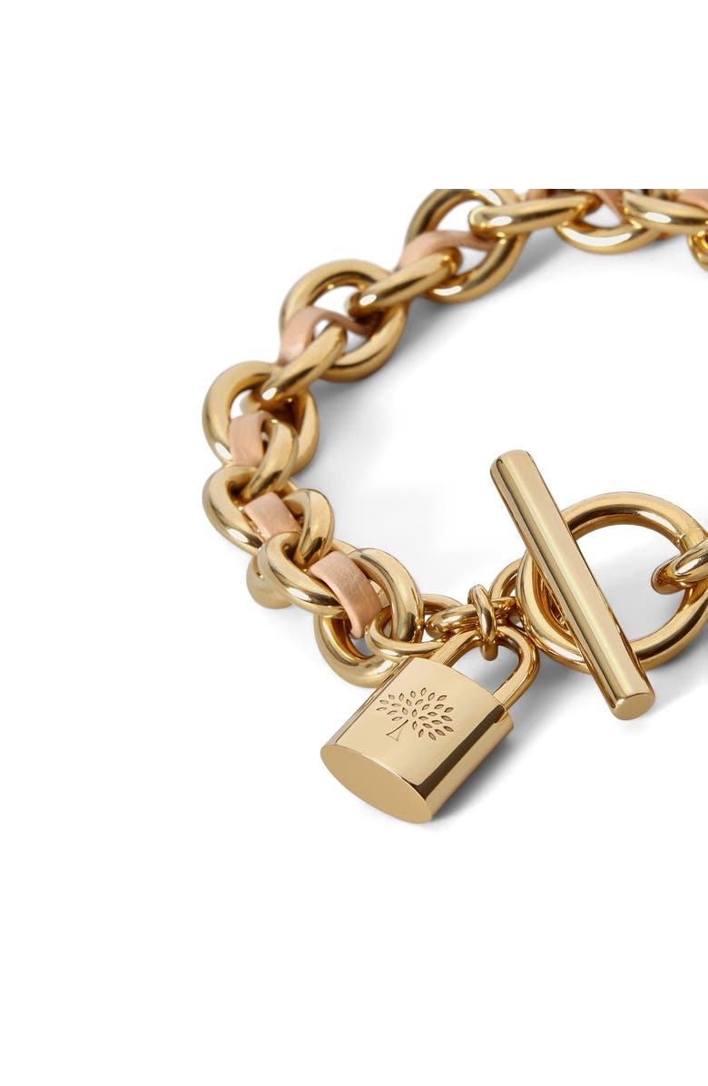 Mulberry Lily Leather Chain Bracelet Small, Alternate, color, Crumpet