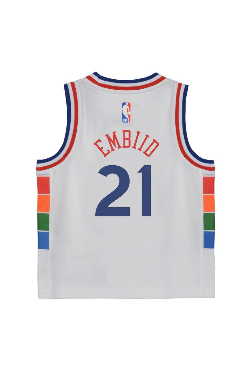 Nike Toddler Nike Joel Embiid White Philadelphia 76ers 2024/25 Swingman Player Jersey - City Edition, Alternate, color,