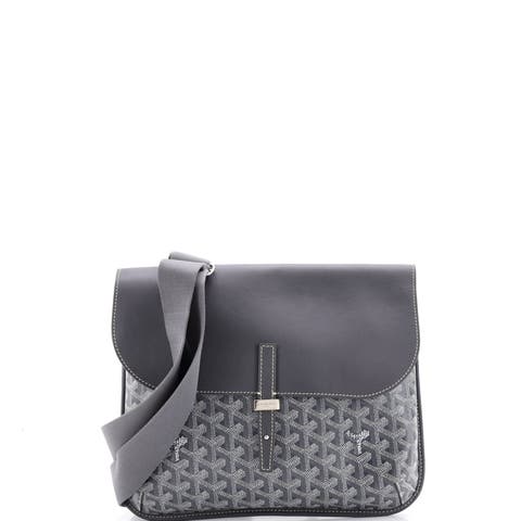Coursier Messenger Bag Coated Canvas and Leather