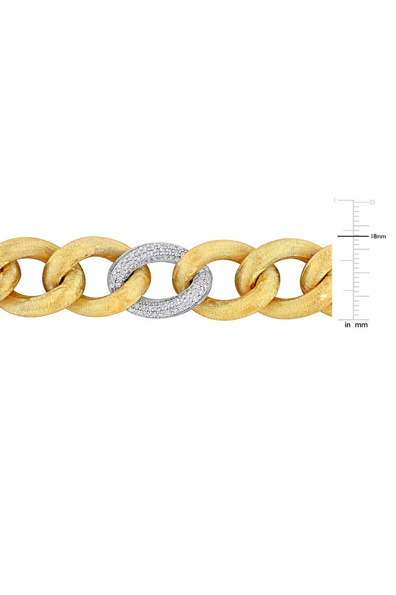 Diamond Oval Link Chunky Bracelet 14k, Alternate, color, 14k Gold