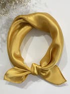 SILKSILKY Pure Silk Solid Color Square Scarf