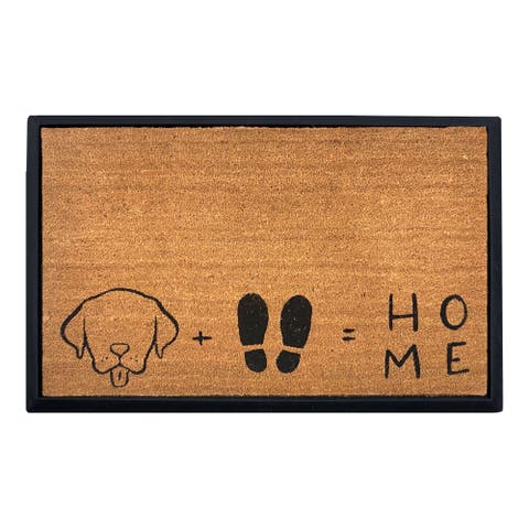 Convertible 27 X 39" Entrance Mat, Dog Feet & Home