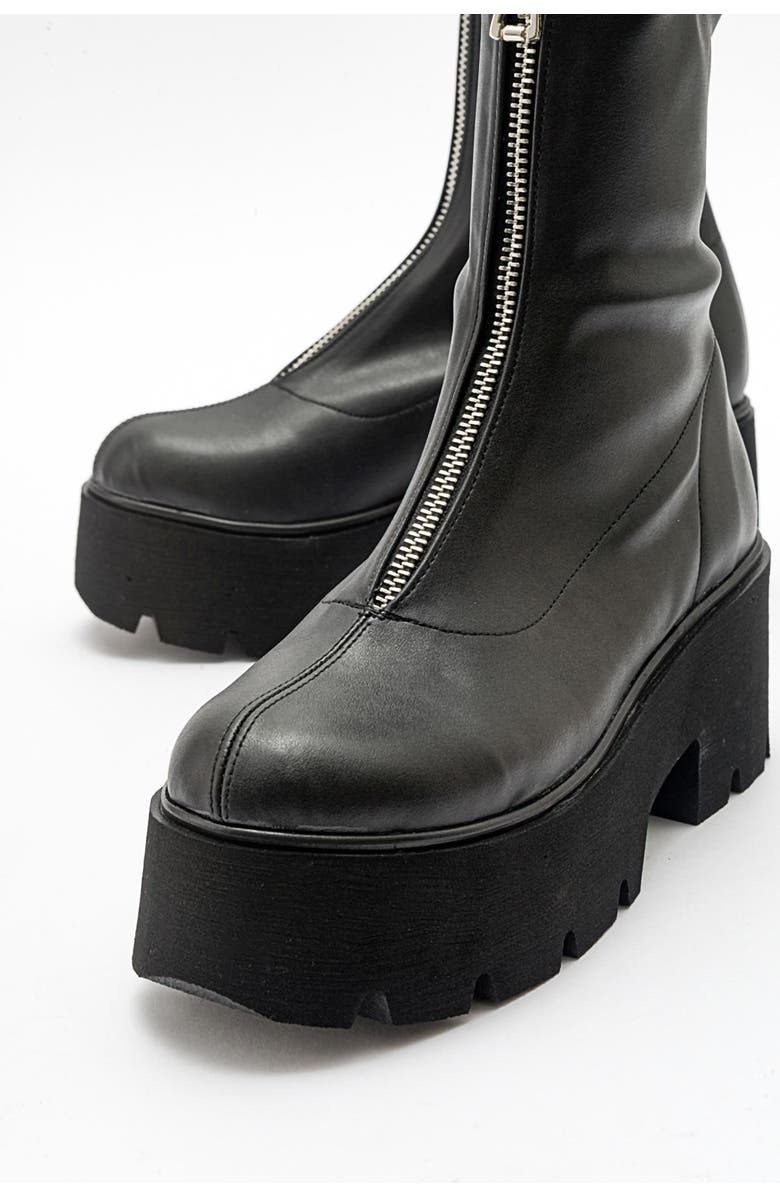 Prologue Shoes Ovil Platform Zip Boot, Alternate, color, Black