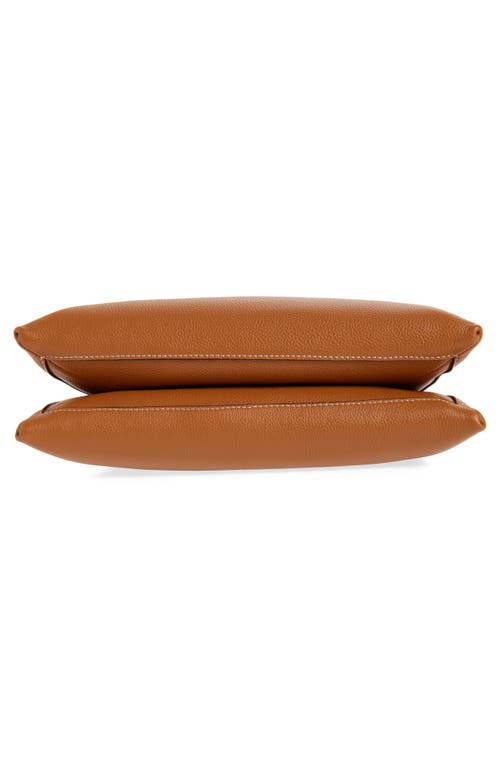 Ree Projects Mini Clare Belted Soft Pebble Grain Leather Tote In Brown