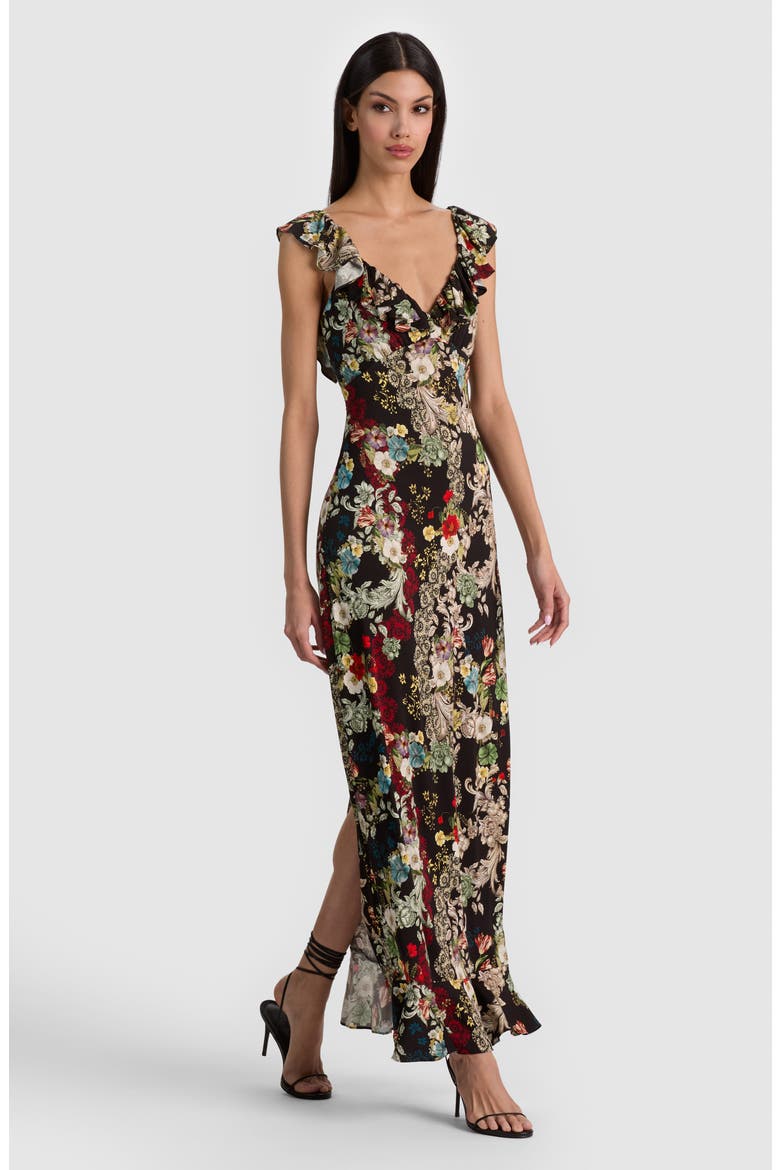 Gemma Ruffle Hem Midi Dress, Alternate, color, FREE SPIRIT