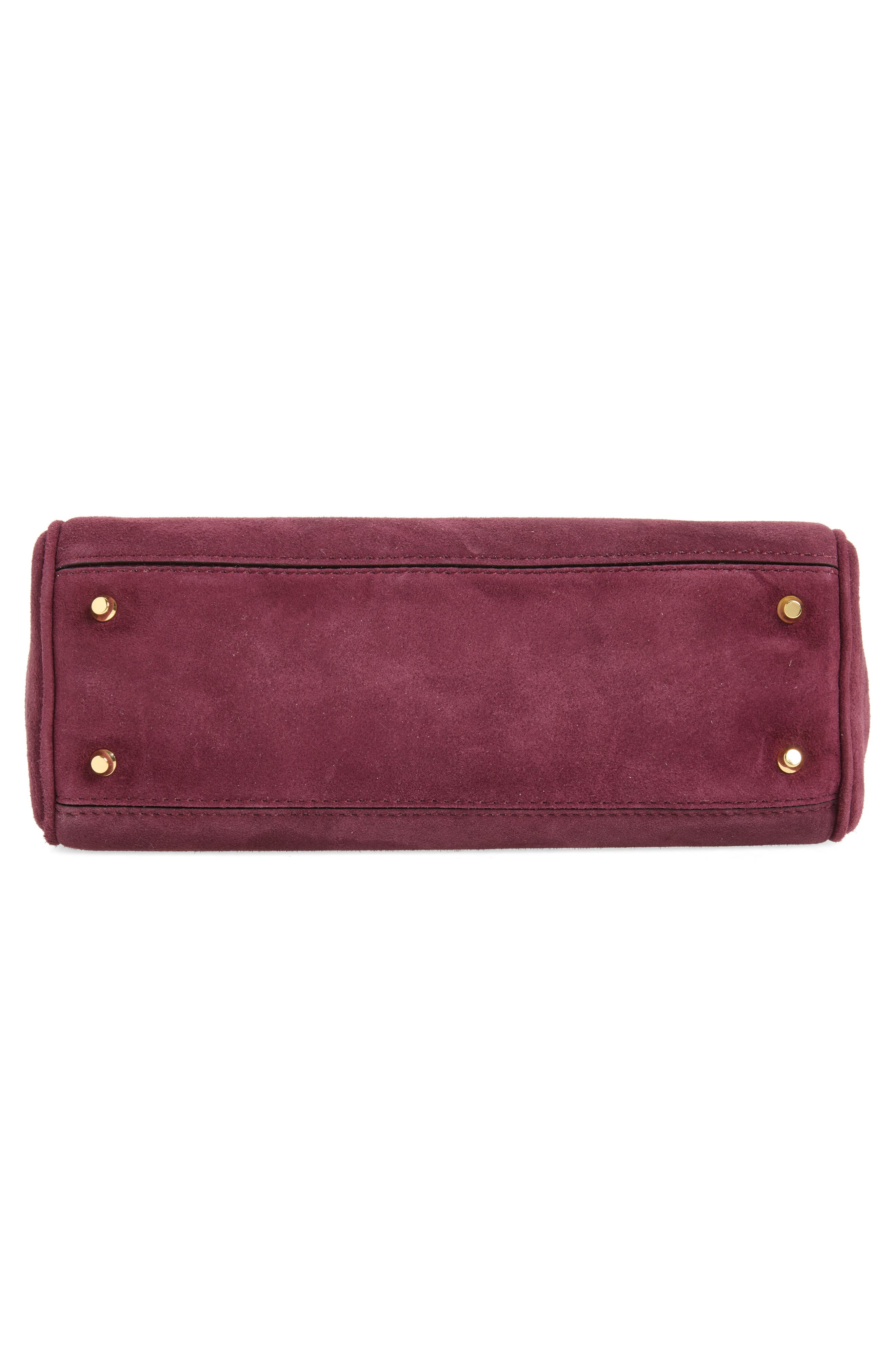 Farrah Scarf Wrapped Small Satchel, Alternate, color, DARK GARNET