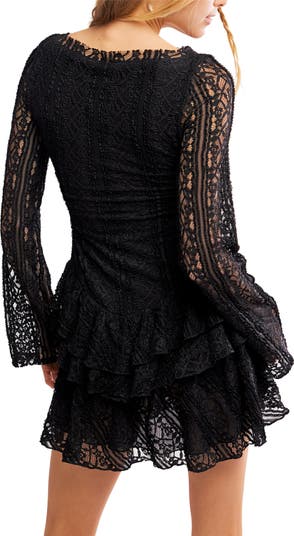 Tabby Lace Long Sleeve Minidress