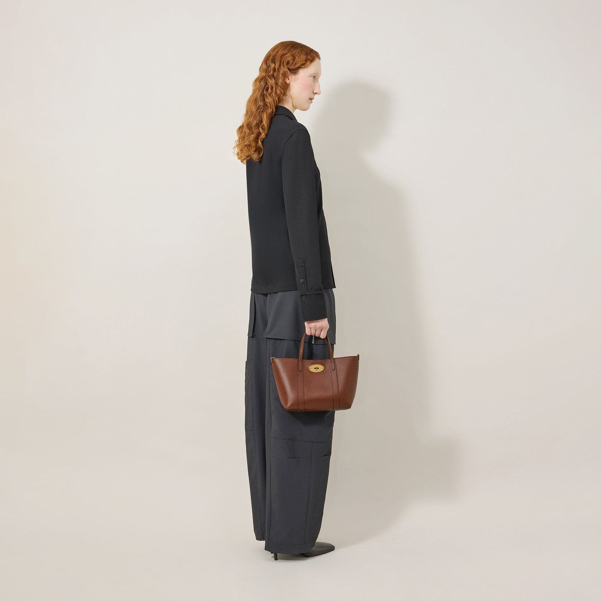 Mulberry Mini Bayswater Tote, Alternate, color, Oak