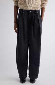 Ireme Pleated Barrel Leg Jeans