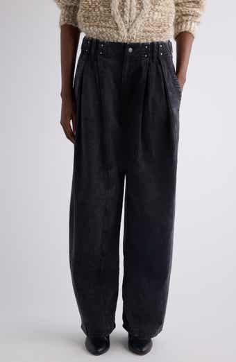 Ireme Pleated Barrel Leg Jeans
