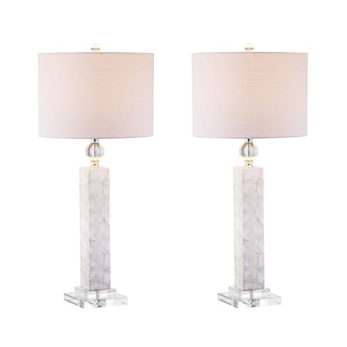 Jonathan Y Bailey 32" Led Seashell Table Lamp, White