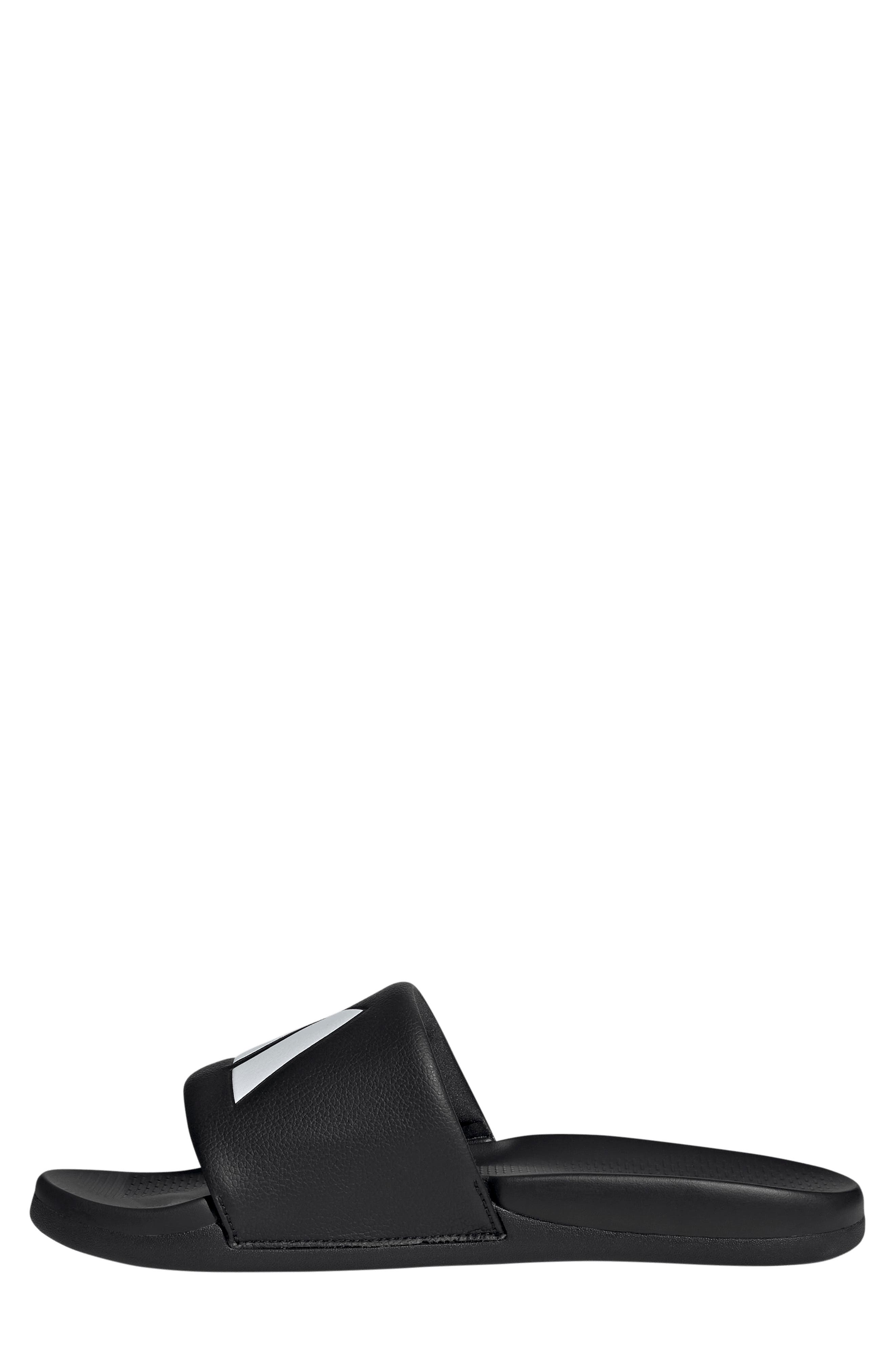 adidas Gender Inclusive Adilette Comfort 2.0 Slide Sandal, Alternate, color, Black/ White/ Black