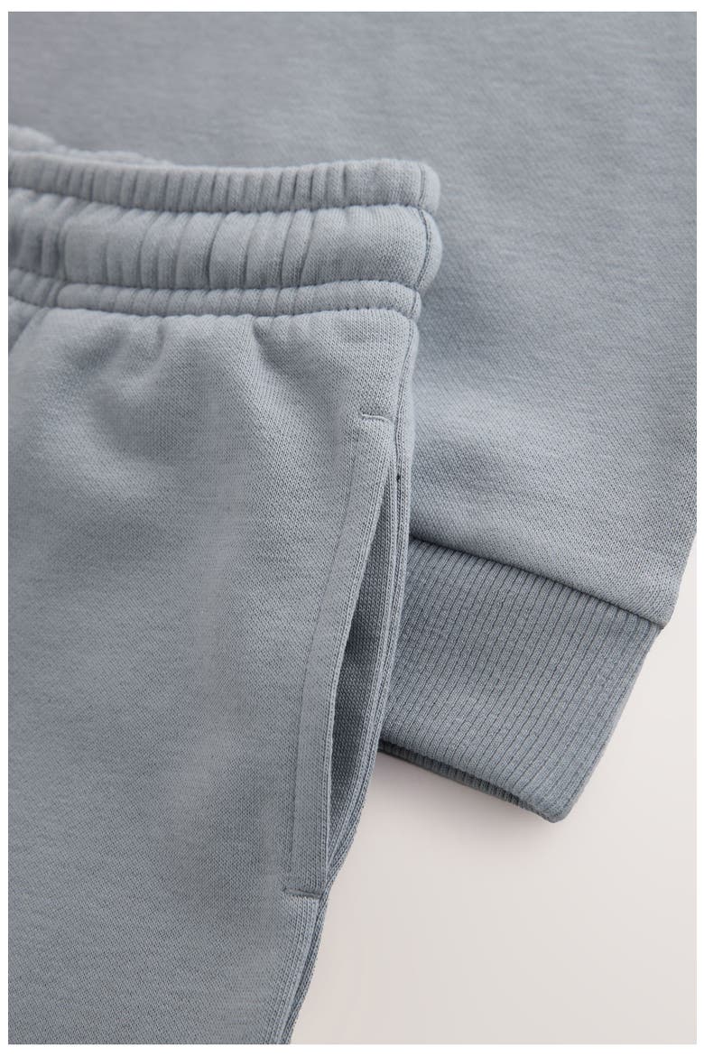 Kids' Sweatshirt & Shorts Heavyweight Jersey Set, Alternate, color, GREY
