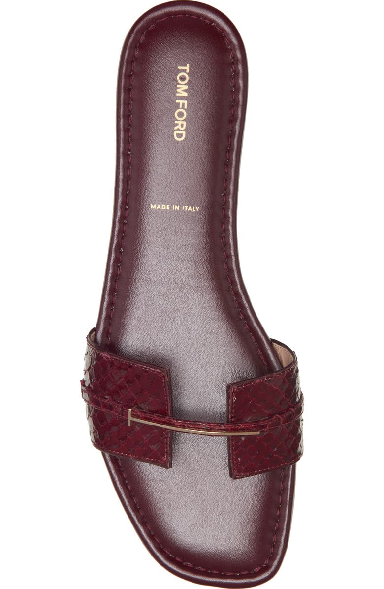 TOM FORD Python Embossed Slide Sandal, Alternate, color, Ruby Red