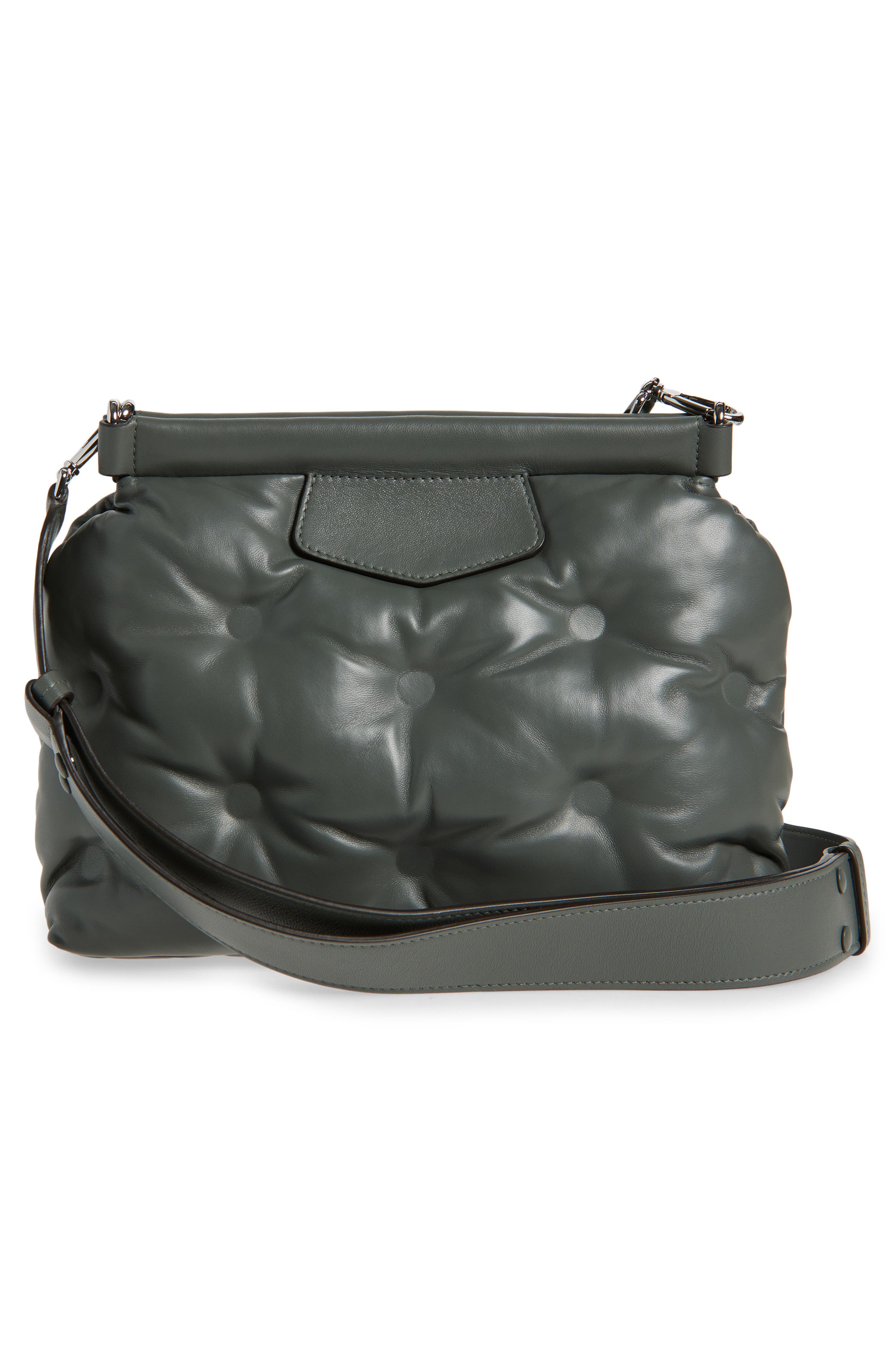 Maison Margiela Small Glam Slam Classique Leather Shoulder Bag, Alternate, color, Caillou