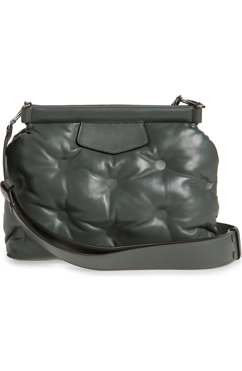 Maison Margiela Small Glam Slam Classique Leather Shoulder Bag, Alternate, color, Caillou