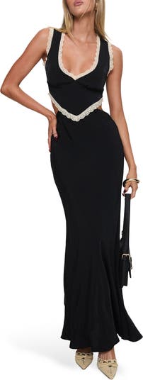 Keila Lace Trim Cutout Maxi Dress