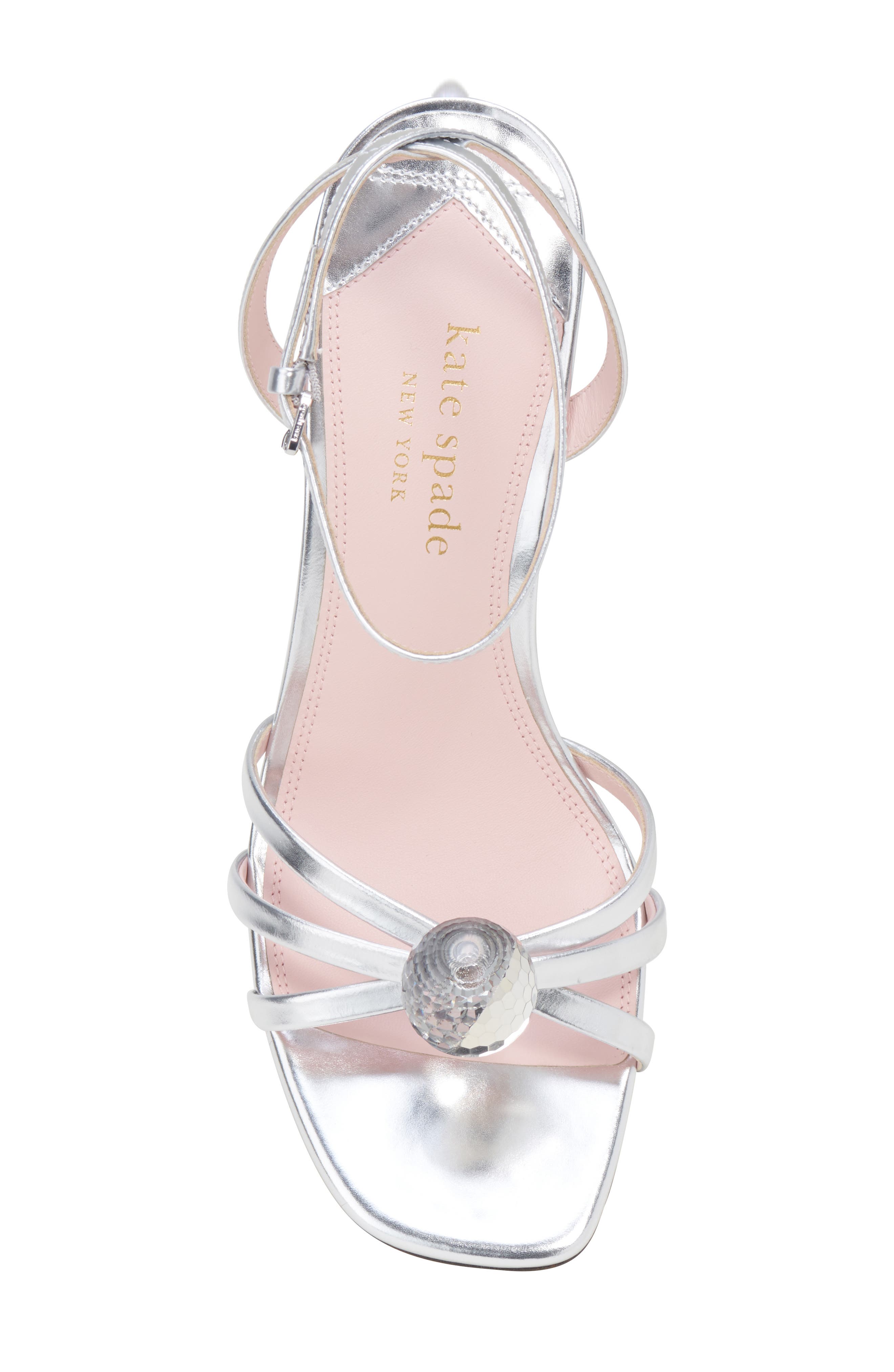 Kate Spade New York let's dance strappy sandal, Alternate, color, Silver