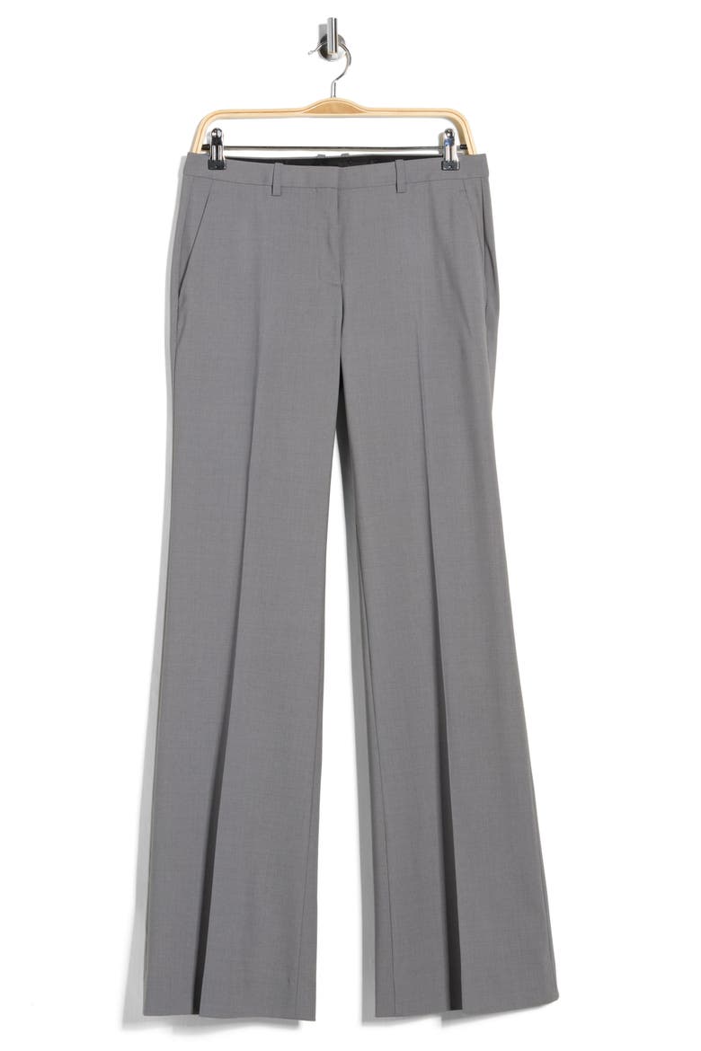 Demetria Wool Blend Trousers, Alternate, color, PEARL MELANGE