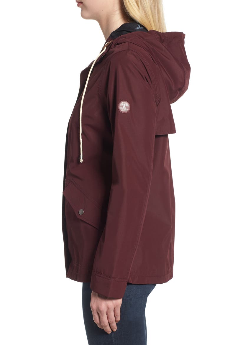 Headland Waterproof Hooded Raincoat, Alternate, color, AUBERGINE