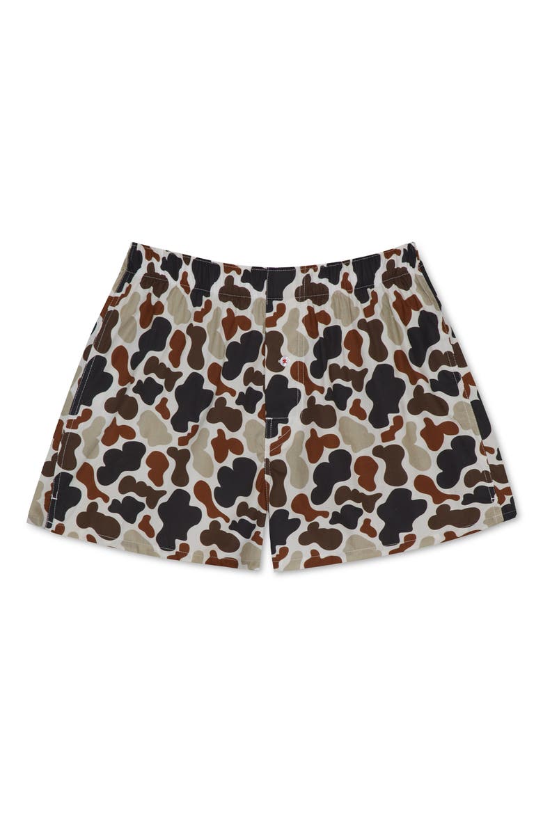Organic Cotton Duck Camo Boxer Short, Main, color, COW