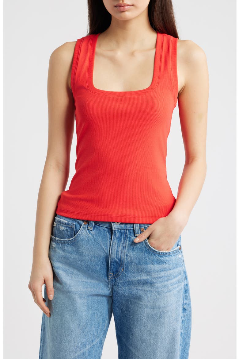 Bobbie Rib Tank, Main, color, CHERRY