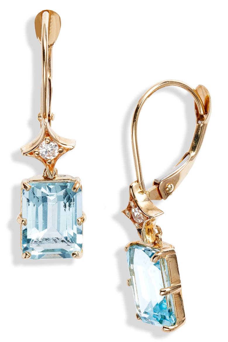 Aurora Drop Earrings, Main, color, BLUE