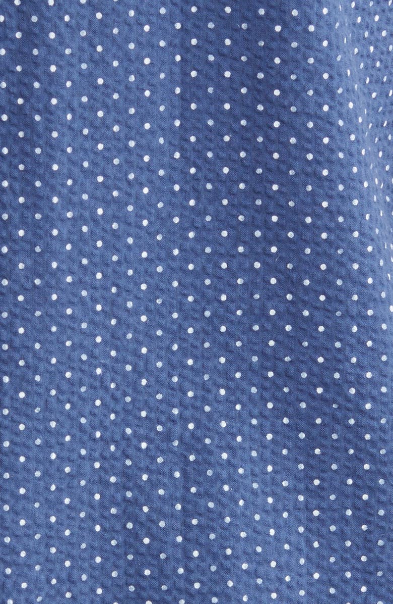 Brooks Brothers Sport Fit Polka Dot Short Sleeve Cotton Shirt, Alternate, color, 