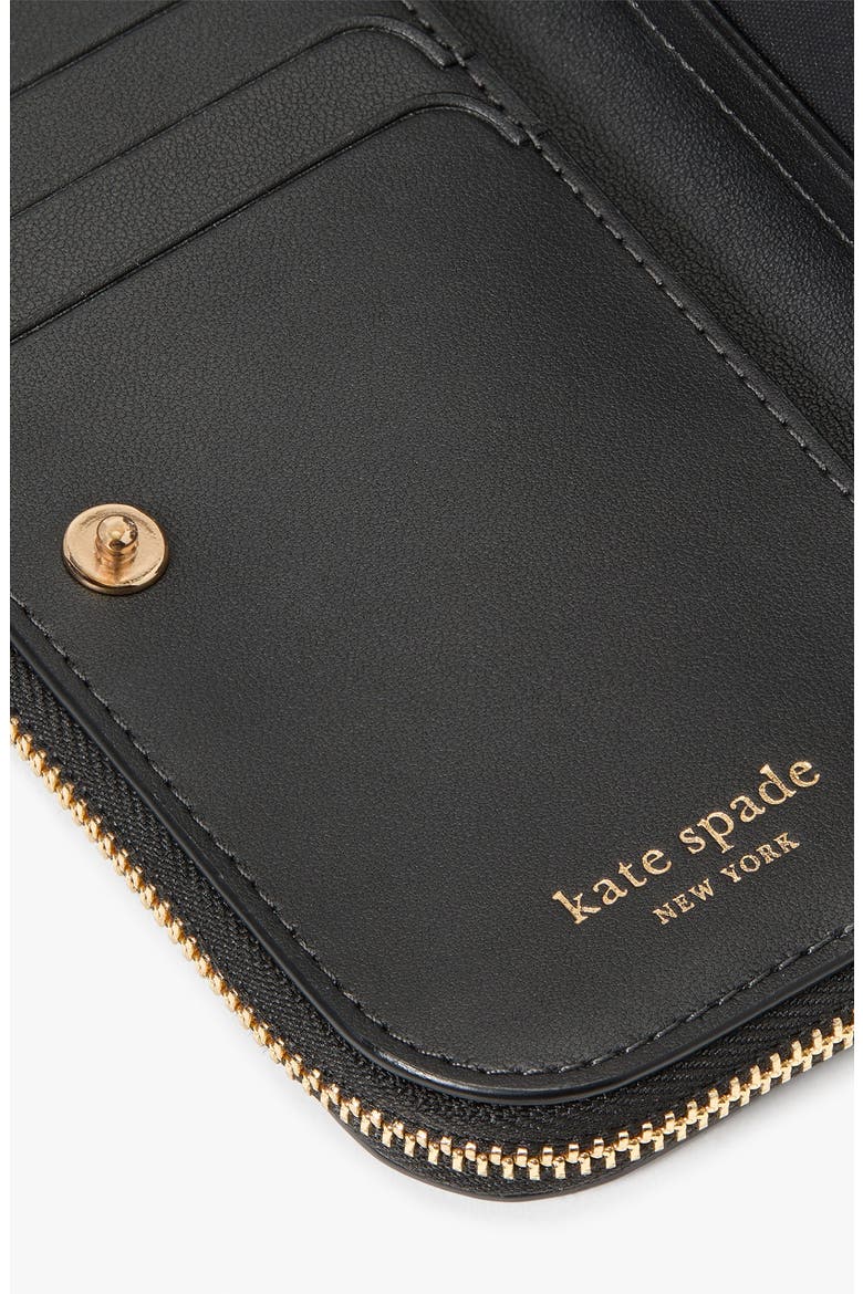 small devin saffiano leather bifold wallet, Alternate, color, BLACK