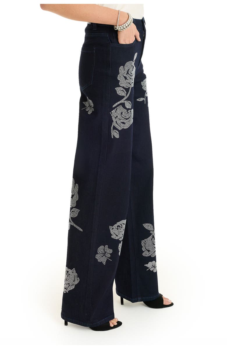 The Noli Shop Kate Crystal Rose Jean, Alternate, color, Indigo