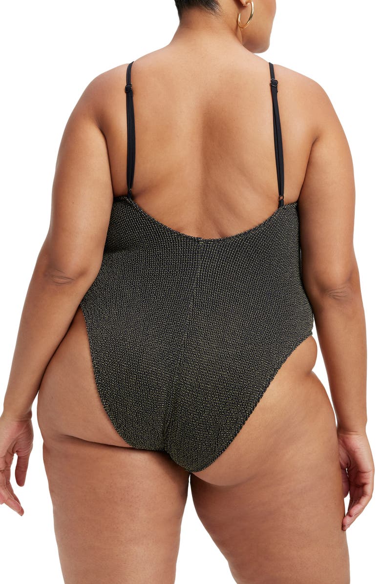 Good American Always Fits Sculpt One-Piece Swimsuit, Alternate, color, 