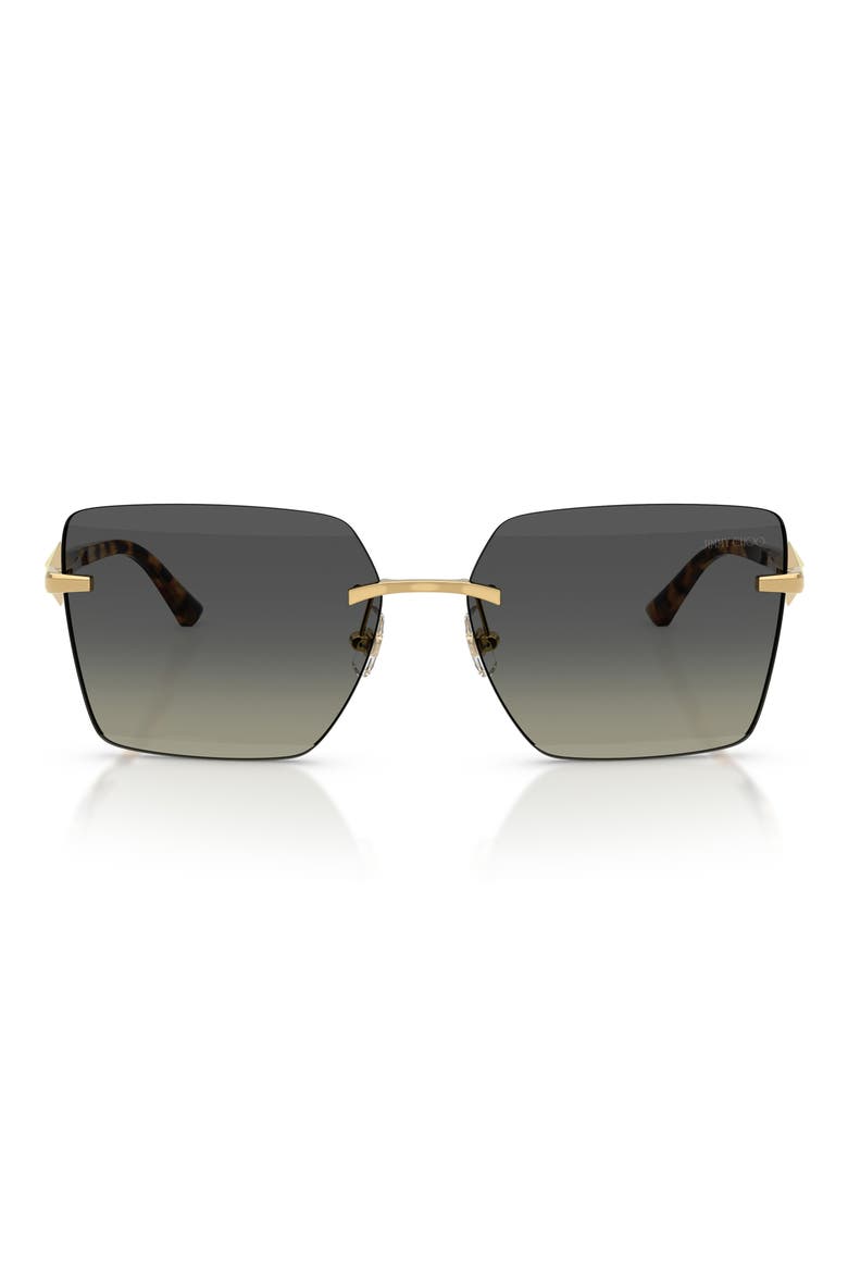 59mm Gradient Square Sunglasses, Main, color, GOLD / GREY GRADIENT