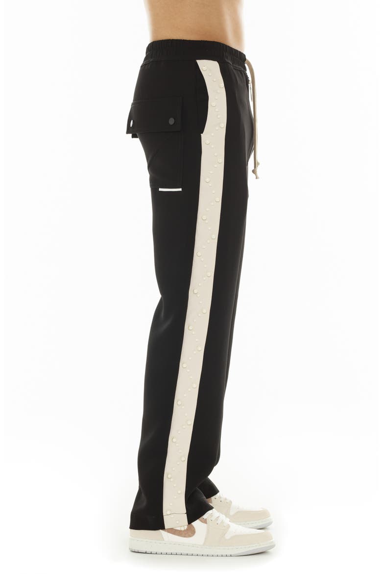 Baggy Cotton Track Pants, Alternate, color, BLACK