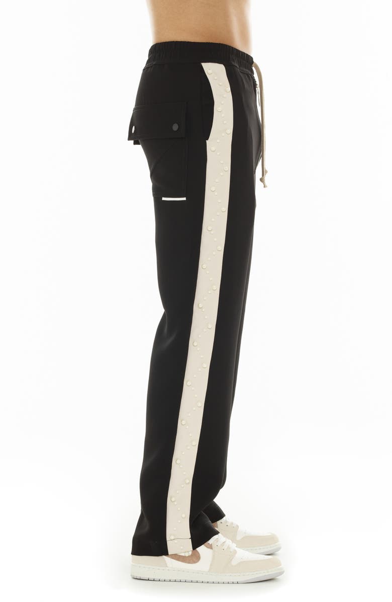 Cult of Individuality Baggy Cotton Track Pants, Alternate, color, Black