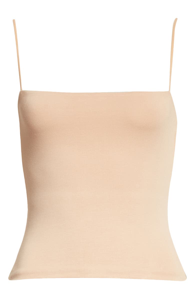 Vince Stretch Cotton Camisole, Alternate, color, Chamois