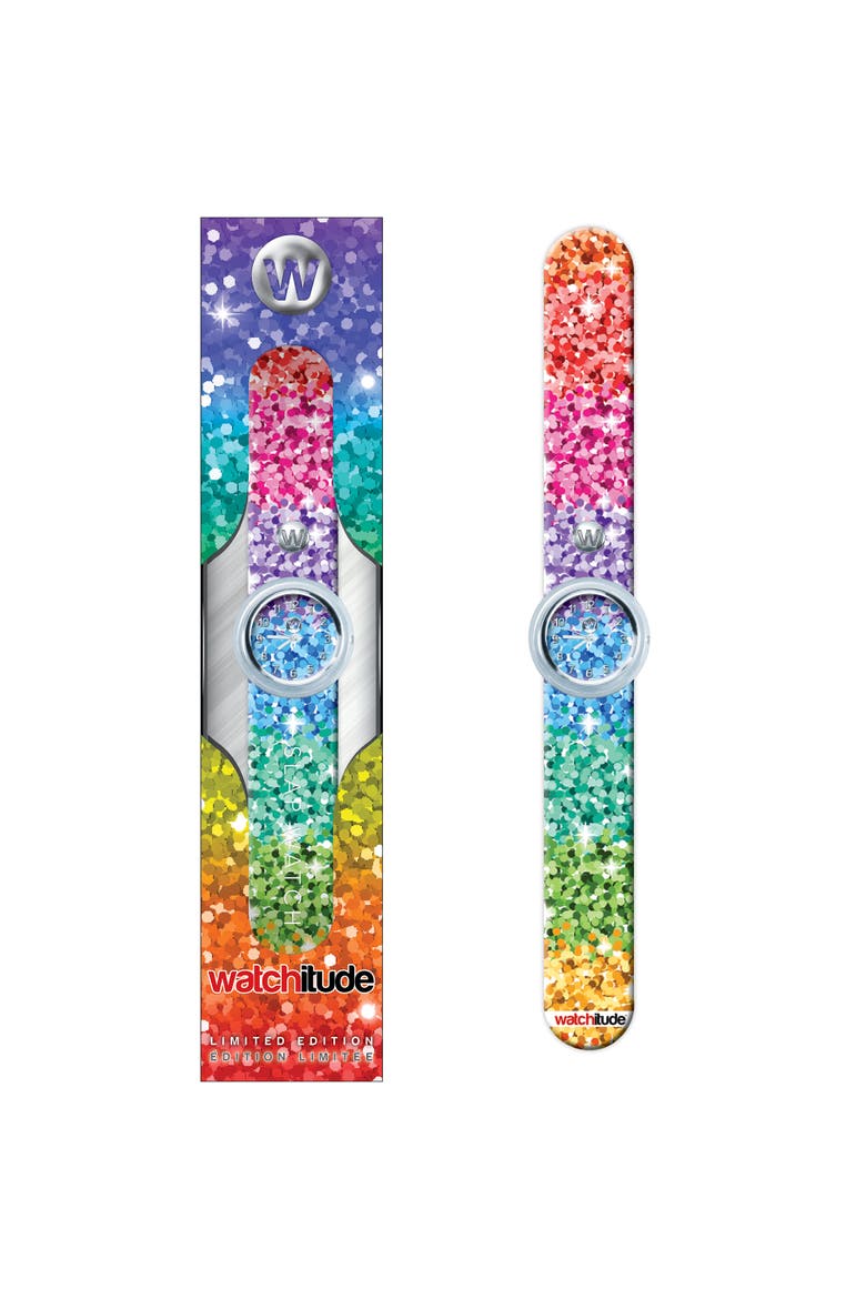 Slap Watch Sassy Sequins 9 Inch Silicone Slap Band, Age 5+, Alternate, color, Multicolored