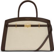 DeMellier The Midi Hudson Canvas & Leather Top Handle Bag