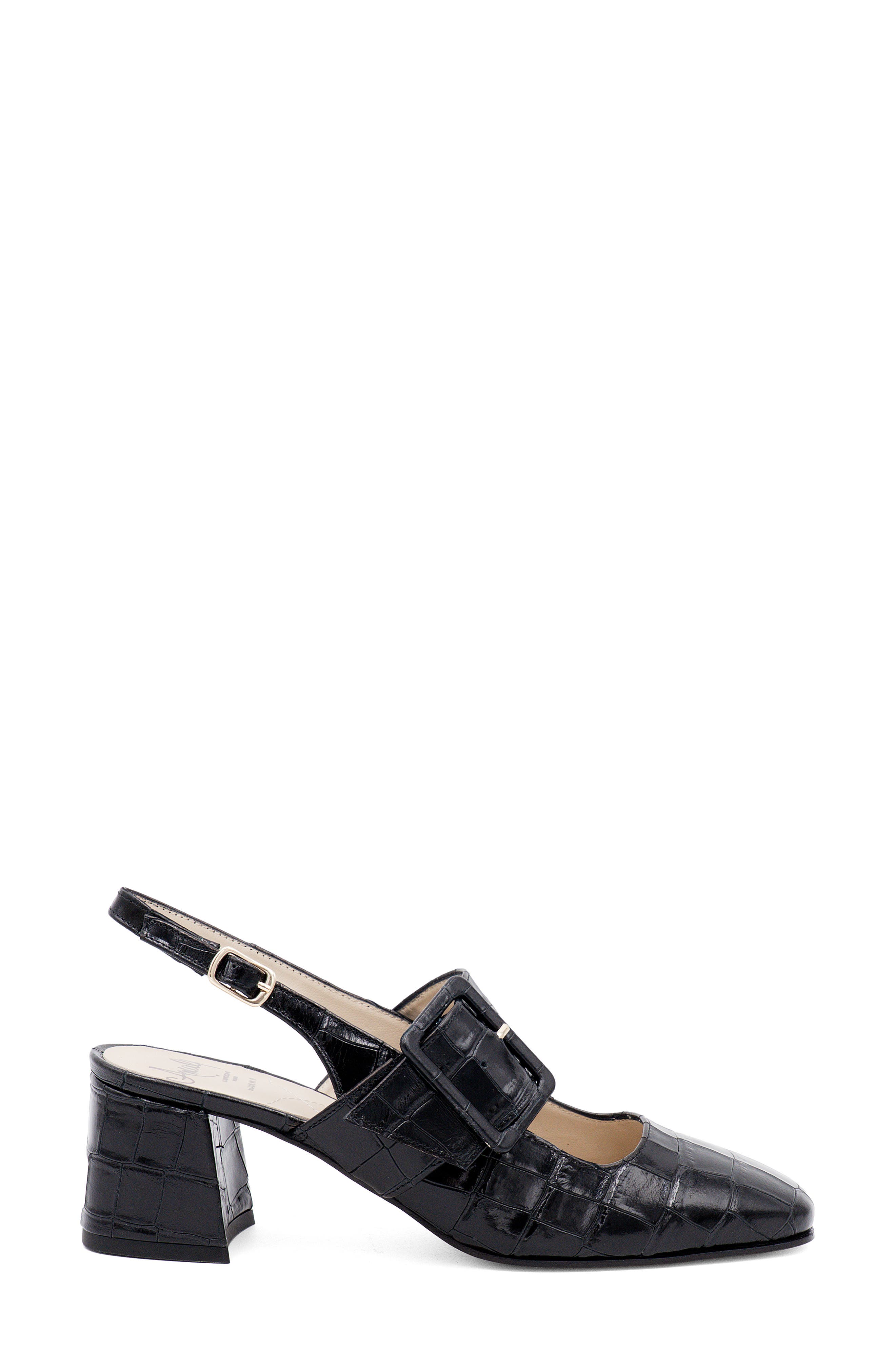 Selva Slingback Pump, Alternate, color, BLACK COCCO BENGALA LEATHER