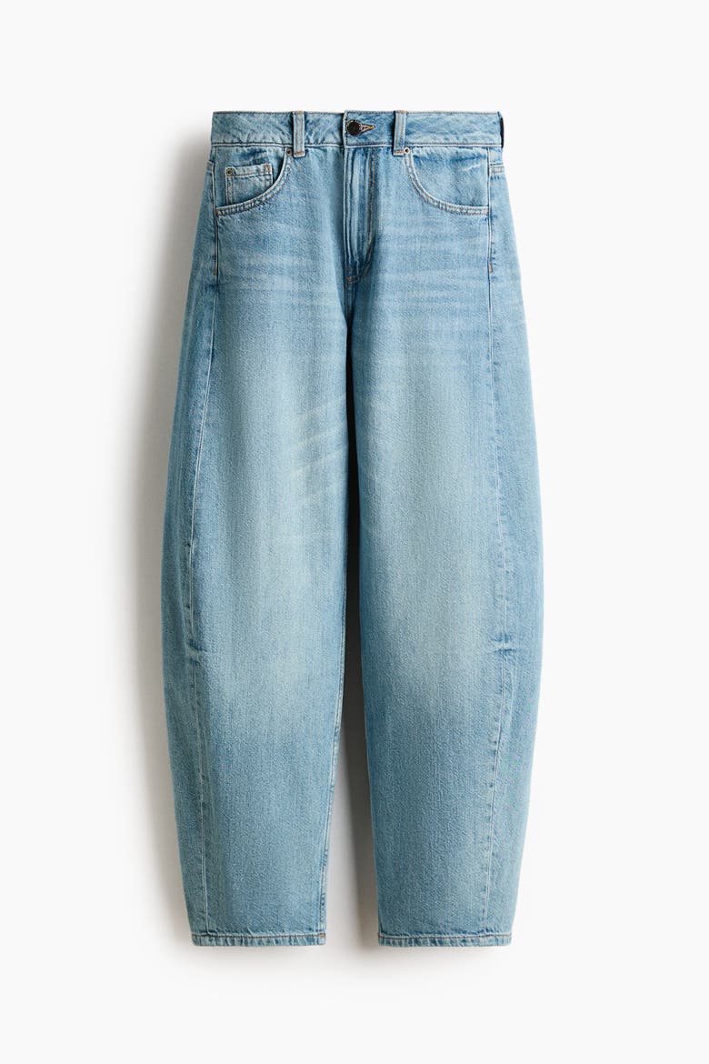 Barrel High Waist Jeans, Main, color, Light denim blue
