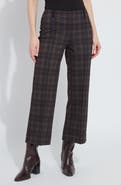 Lysse Livia Plaid High Waist Crop Wide Leg Ponte Pants