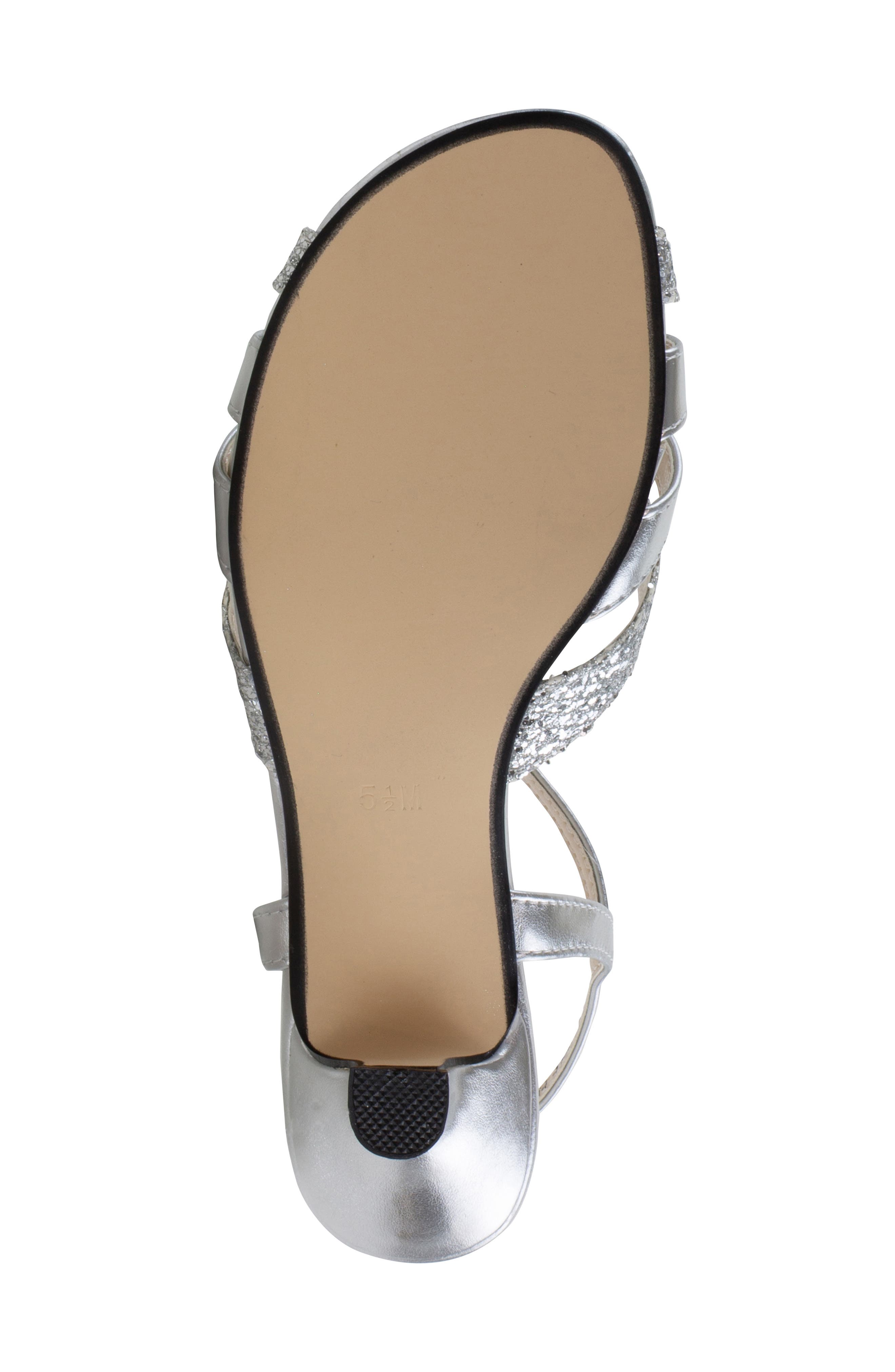 Touch Ups Jane Ankle Strap Sandal, Alternate, color, Silver