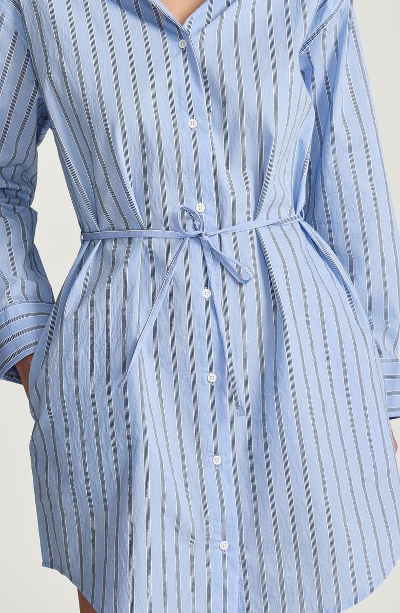 Mavi Jeans Stripe Tie Waist Long Sleeve Shirtdress, Alternate, color,
