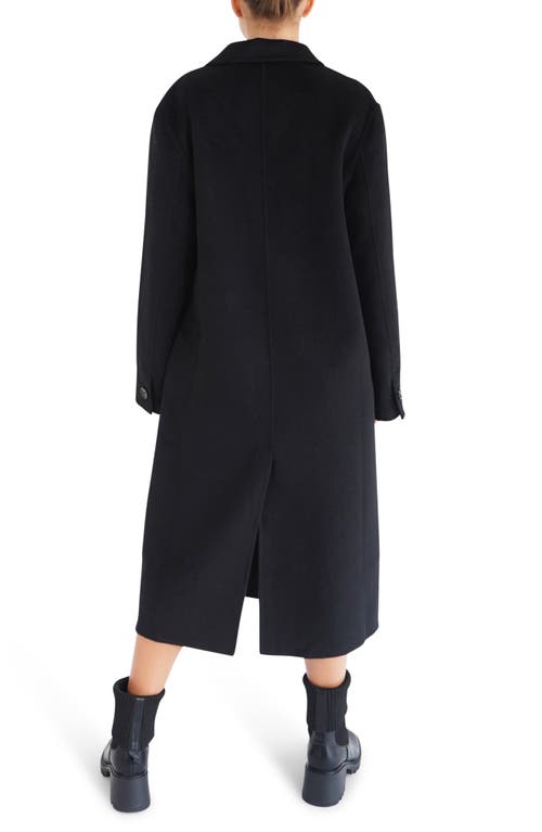 Belle & Bloom Right There Side Tie Wool Blend Coat In Black